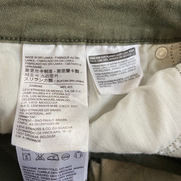 Levi’s Jeans Skinny Olive Green Mid Rise Denim Size 32 - Picture 6 of 6